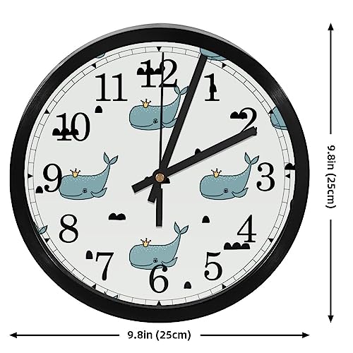 Horloge murale silencieuse à quartz sans tic-tac à piles pour maison et école