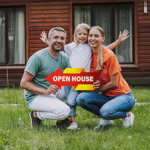 Lesnala 10 Pcs Double Sided Open House Signs with Stakes 16.9 X 6.5 Inch - Image 2
