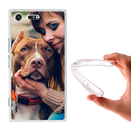 APRIL Funda Personalizada Sony Xperia con la Foto y el Texto Que Quieras (Sony Xperia XZ Premium)