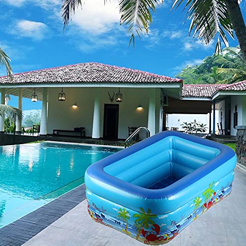 SHWYSHOP Tragbares Schwimmbecken 388 x 198 x 68 cm, Kinderbecken, Familien-Lounge-Pool in voller Größe, aufblasbares… – Bild 5