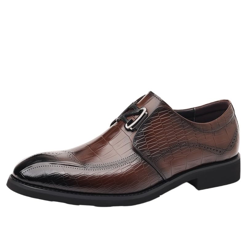 Men Business Dress Shoes Male Oxfords Men Leather Shoes Men's Slip on Dress Loafers Formal Shoes Office Formal Oxfords