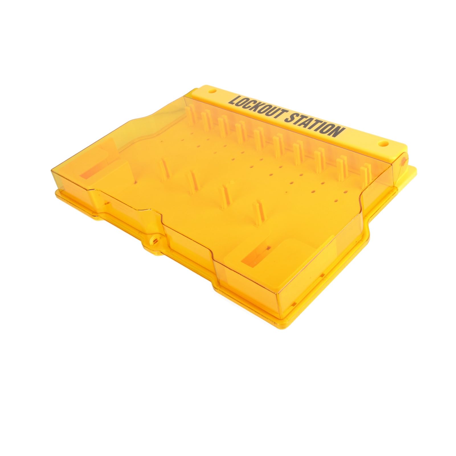 Covered Lockout Tagout Station Lockout Station with Cover Lock, Holds 10 Security Padlocks, 4 Security Hasp Locks, for Visual Management Locking Device