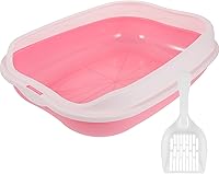 Vista 1 de Mipcase 1 juego de caja de arena para gatos de plástico rosa gatito