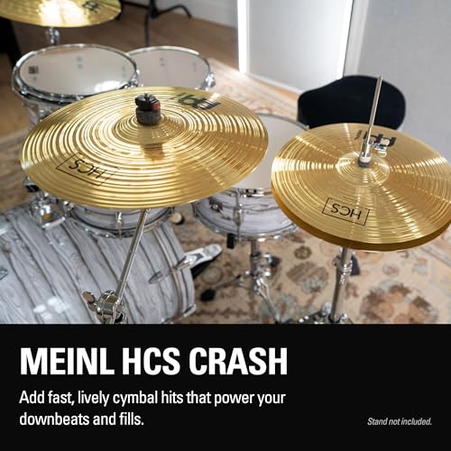 Meinl Cymbals Hcs Piatto Crash 14 Pollici (35,56Cm) Per Batteria – Finitura Tradizionale Ottone, Made In Germany (HCS14C) - 3