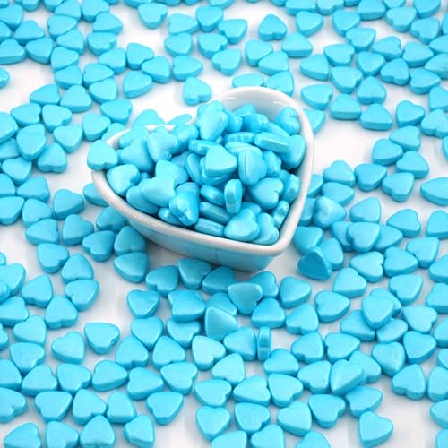STRUUSEL GLÜCK - Corazones de azúcar (40 g, 40 g, para cumpleaños infantiles, cumpleaños, Navidad, día de la madre, boda, decoración para tartas, magdalenas, galletas navideñas)