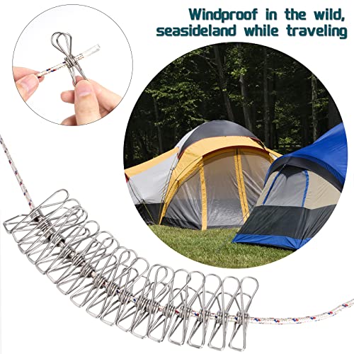 Wskderliner 60 Pezzi Mollette Acciaio Inox Metallo...