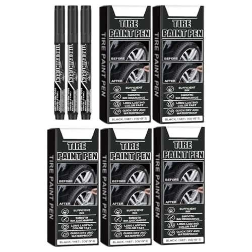 15 Piezas De Neumáticos Negros Bolígrafo Secado Para Letras Para Automóvil Marcador Resistente A La Temperatura Resistente A Reparación