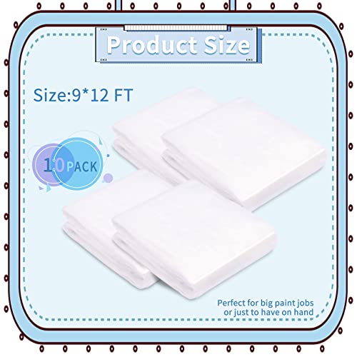 20 Pack Plastic Drop Cloth,Plastic Painting Tarp,Plastic Sheeting Disposable Plastic Tarp For Painting,Waterproof Paint Tarp,Clear Plastic Cover,Dustproof Furniture Cover Couch Cover,9X12 Feet #TOP1