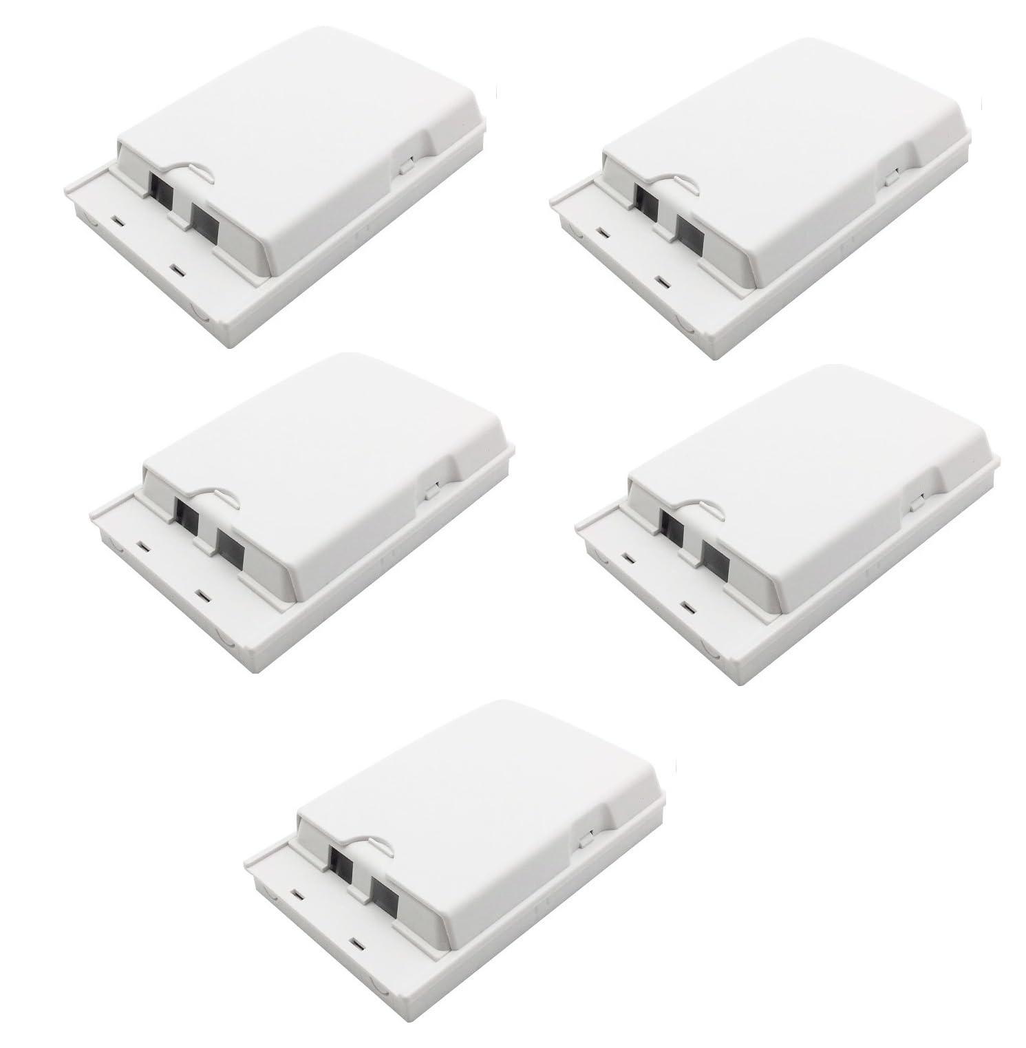 HANUTECH FTTH 2 Core Mini Fiber junction box, fiber Cable Face Plate, Indoor Fiber Cable Joint Box Plastic Fiber Distribution Box (Set of 5)