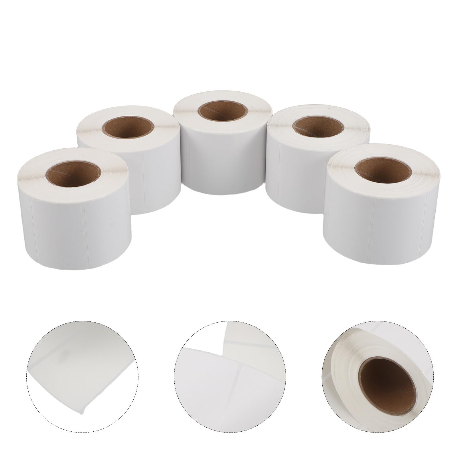 5 Rotoli Etichette Termiche Bianche in Rotolo, Carta Rettangolare | Resistenti al Calore E’acqua, Stampa Semplice, Uso Versatile per Spedizioni, Codici a Barre e Pacchi