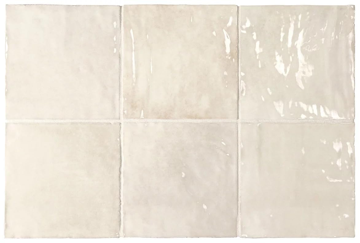 Azulejo efecto Zellige Beige La Riviera 13,2 x 13,2 cm – Wheat (1 m²)