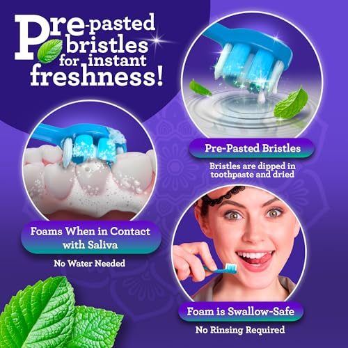 GuruNanda Ready-to-Go Disposable Mini Travel Toothbrushes - Butter on Gums Softex Bristles, Pre-Pasted Toothbrush & Toothpick - Fluoride-Free, No Rinsing Needed, 70 Ct 12 GuruNanda Ready-to-Go Disposable Mini Travel Toothbrushes - Butter on Gums Softex Bristles, Pre-Pasted Toothbrush & Toothpick - Fluoride-Free, No Rinsing Needed, 70 Ct - Image 4