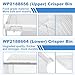 [2 PACK]UPGRADED 2188656 (Upper) Refrigerator Crisper Bin & 2188664 (Lower) Fridge Crisper Drawer Replacement Compatible with Kenmore Whirlpool Refrigerator Drawers Parts with Humidity Control