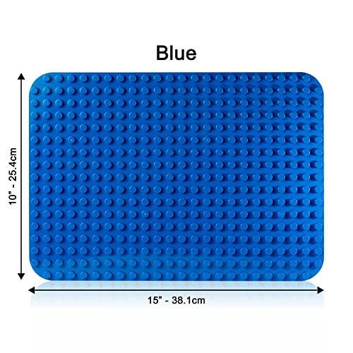 Apostrophe Games Große Baustein-Grundplatten, die mit Allen gängigen Marken kompatibel sind (4er-Pack (Grün, Hellgrün, Gelb, Blau))