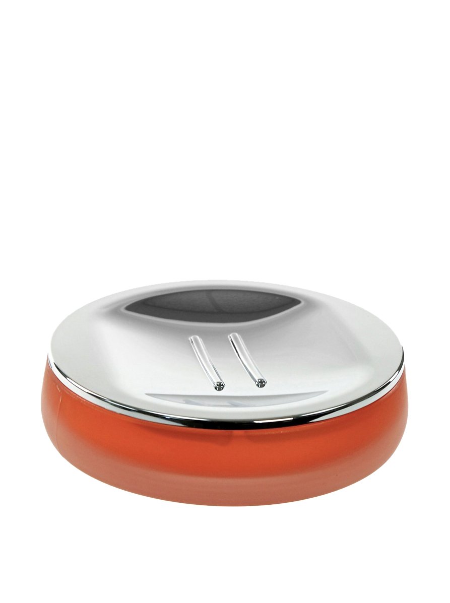Gedy Orange Tiglio Round Thermoplastic Resins Soap Dish In Glass,