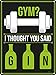 Produktbild Grindstore "Gym Ich dachte, Sie Said Gin Blechschild, Mehrfarbig, 30,5 x 40,7 cm
