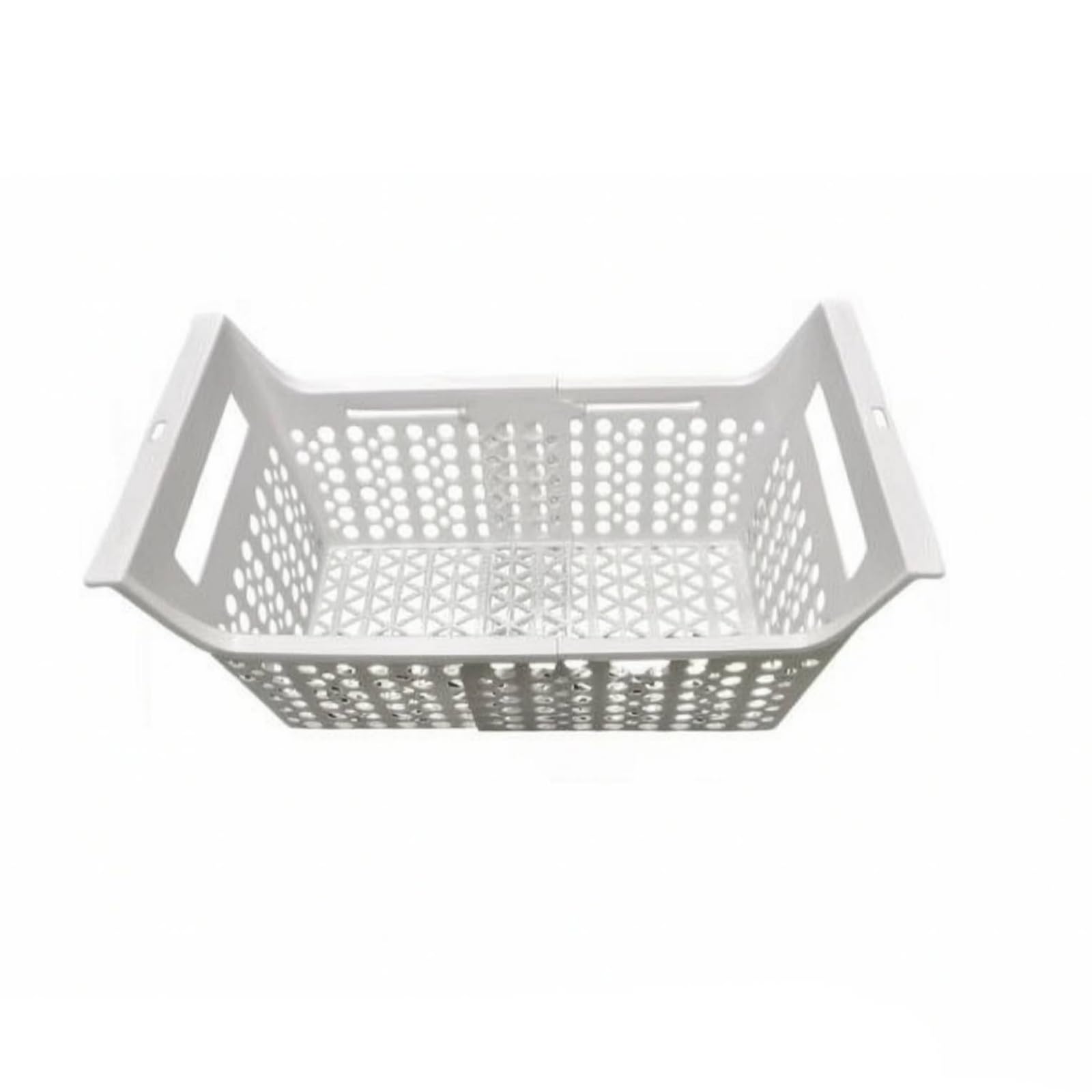 Qianly Panier Congélateur Coffre Poreux Panier En Plastique PP Ajustable Pratique Microbes Poignées Latérales pr Cuisine, 41.5-53.5cm 27.5CM, Pp
