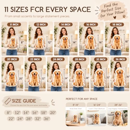 Custom Pet Pillow with Photo Personalized Dog Cat Face Shaped Pillow - Image 5