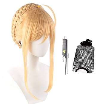 新品未使用　セイバー　コスプレ　ウィッグ付き Amazon.co.jp: 耐熱コスプレウィッグ フェイト・ステイナイト