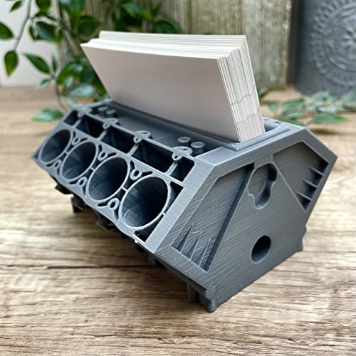 Sands3D V8 Engine Block Business Card Holder Organizer, Car Stuff, Car Accessories For Men, Business Card Holder Desk, Mini V8 Engine, V8 Engine Model Kit, Car Engine, Mini Engine Kit - Thumbnail 7