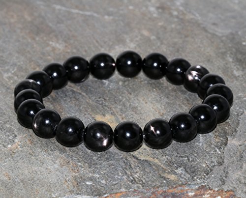 Hypersthene Bracelet Handmade Grade AAA 8mm Black Shiller Enstatite Beaded Gemstone Bracelet Memory Bracelet Jewelry Gift Bracelet Stacking