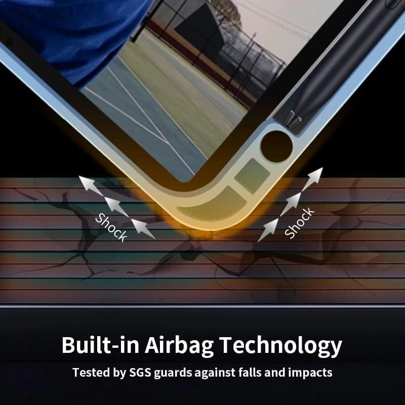 Image of ProElite Cover for Samsung Galaxy Tab S10 Lite 10.9 inch / Tab S9 FE 10.9 inch /Tab S10 FE /Tab S9 11 inch, Soft Flexible Flip Case Cover with S Pen Holder, Auto Sleep Wake, [Recoil Series] - Ocean Blue