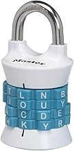 Master Lock Word Combination Lock, Set Your Own Word Letter Lock for Gym and School Lockers, Indoor Combo Padlock, Colors May Vary, 1535DWD