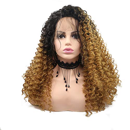 Perruque afro longs cheveux bouclés pour masquer la perte de volume