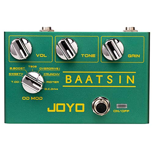 JOYO R-11 Baatsin Distortion and Overdrive Pedal Multi Effect Pedal Pure Analog Circuit with 8 Different OD/DS Effects