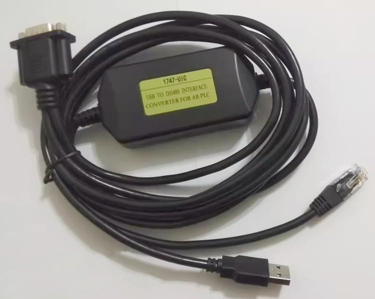 Compatible 1747-UIC PLC Download Cable A-B SLC Series RS232/DH-485 Interface Programming Cable