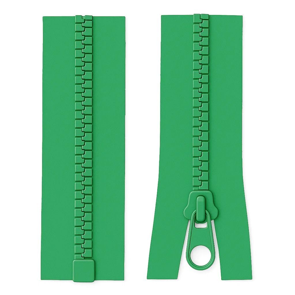 Open-Ended Chunky Zip Black 16" (41cm) - Heavy-Duty #5 Plastic Teeth Separating Zipper for Sewing & Repairs: Bags, Cushions, Pet Beds, Hoodies & Craft Projects by Giddy Square — view 18