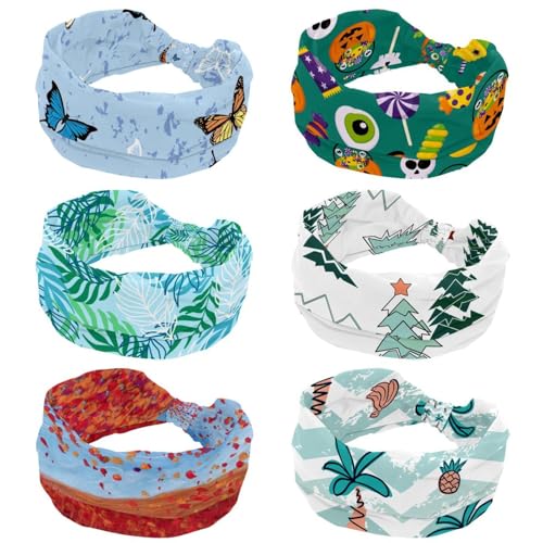 Bandeaux de Noël femme turban élastique pour le sport et la sueur