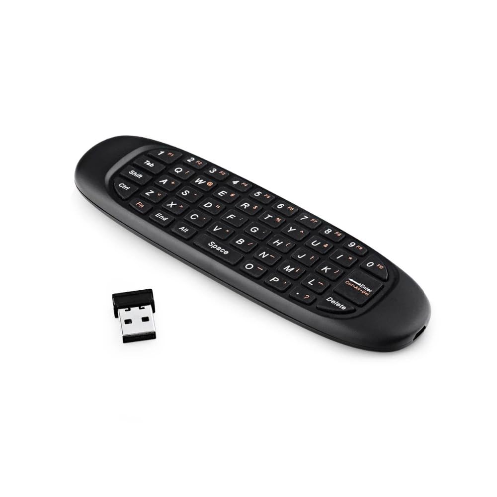 QIWA R1 Smart Air Mouse Remote with Wireless Keyboard, Rechargeable 2.4GHz Motion Control, Voice Search, Gyroscope, IR Learning, Smart TV, Android TV Box, PC & Projector