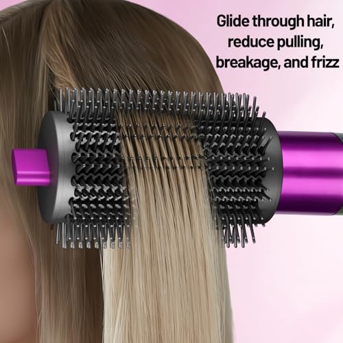 Image of Upgraded 3-INCH Large Round Brush for Dyson Airwrap Attachments | 3Inch Large Barrel, Round Volumizing Brush, for Dyson Air wrap Attachment, Flexible Bristles for Volume Smooth Curling, Rose