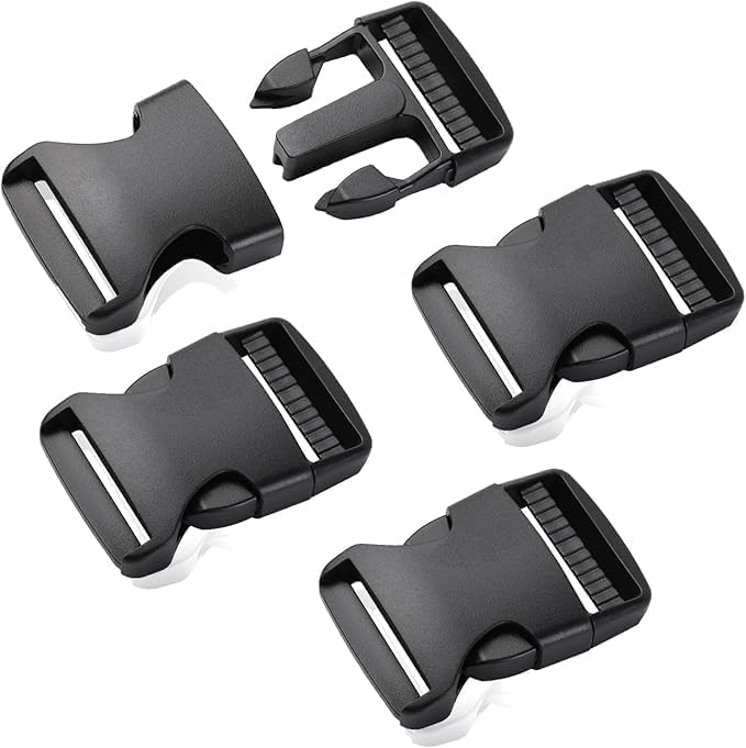 Lot de 4 clips de rechange en plastique pour sangle nylon et bâche noire