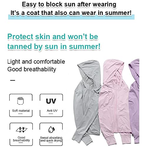 KCRPM 2023 lightweight Sun Protection Clothing for Men Women Long Sleeve Ice Silk Hoodie Shirts Jacket with Pockets (Men-White,XL)3