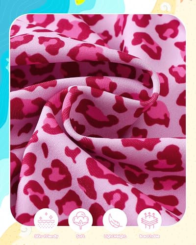 Image of Saeaby Toddler Little Girls Swimsuit Summer Halter Ruched Tankini 2 Piece Bathing Suit for Girl Beach Swimwear 3-8Y