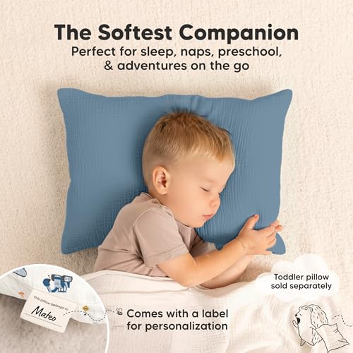 Image of KeaBabies Cotton Muslin Toddler Pillowcase 13x18 Only, 2-Pack (Diggers)