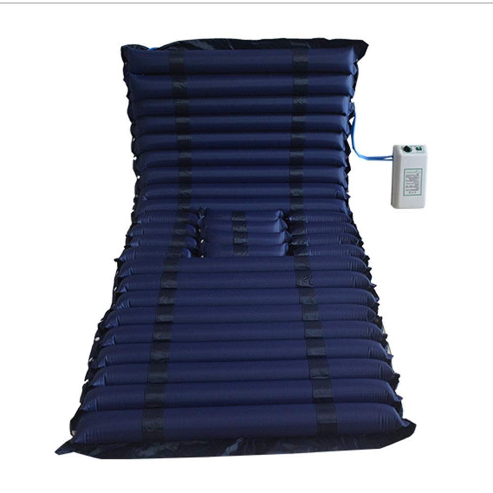 Colchón de Aire antiescaras, colchón antiescaras con Ondas de Tira, Alivio del Dolor a Prueba de Agua, diseño de Orificio para cinturón Desmontable, cojín para Dolor de Cama para Ancianos