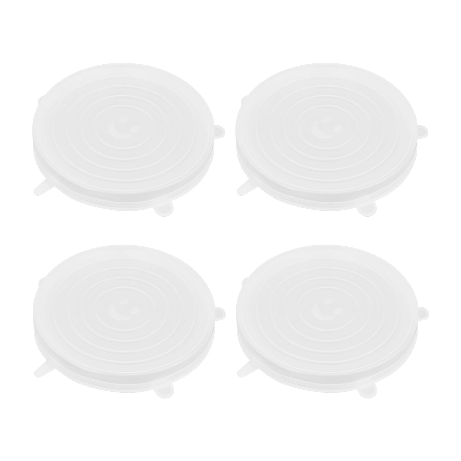 WUMUZAI 4 Pack 25cm Reusable Silicone Stretch Lids, Silicone Bowl Covers for Food Storage, Universal Stretchable Lids for Containers Produce, Elastic Expandable Seal Cover (25cm/9.8in)
