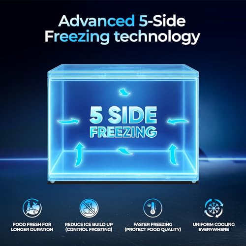 Image of Haier HFC-320DPW4, Double Door Convertible Deep Freezer, 5 Side Freezing, Dual Condenser, Inside Metal Liner with 70mm Puff Thickness (White 310L)
