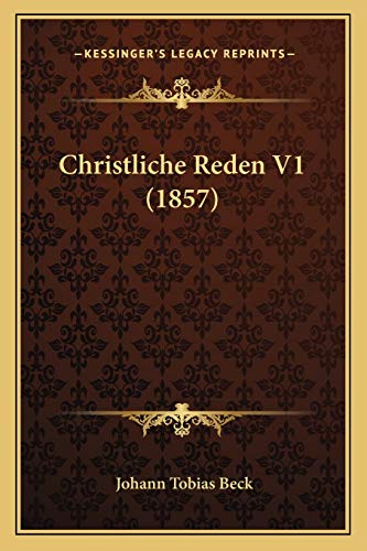 Christliche Reden V1 (1857) (German Edition)