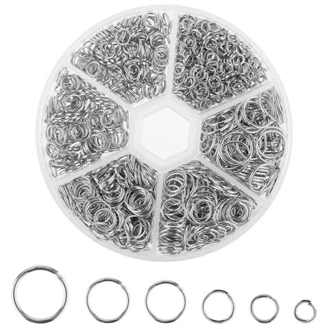 1500PCS Stainless Steel Jump Rings for DIY Cover
