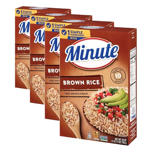 Image of Minute Brown Rice, Instant Brown Rice for Quick Meals, 28-Ounce Box, (Pack of 4)