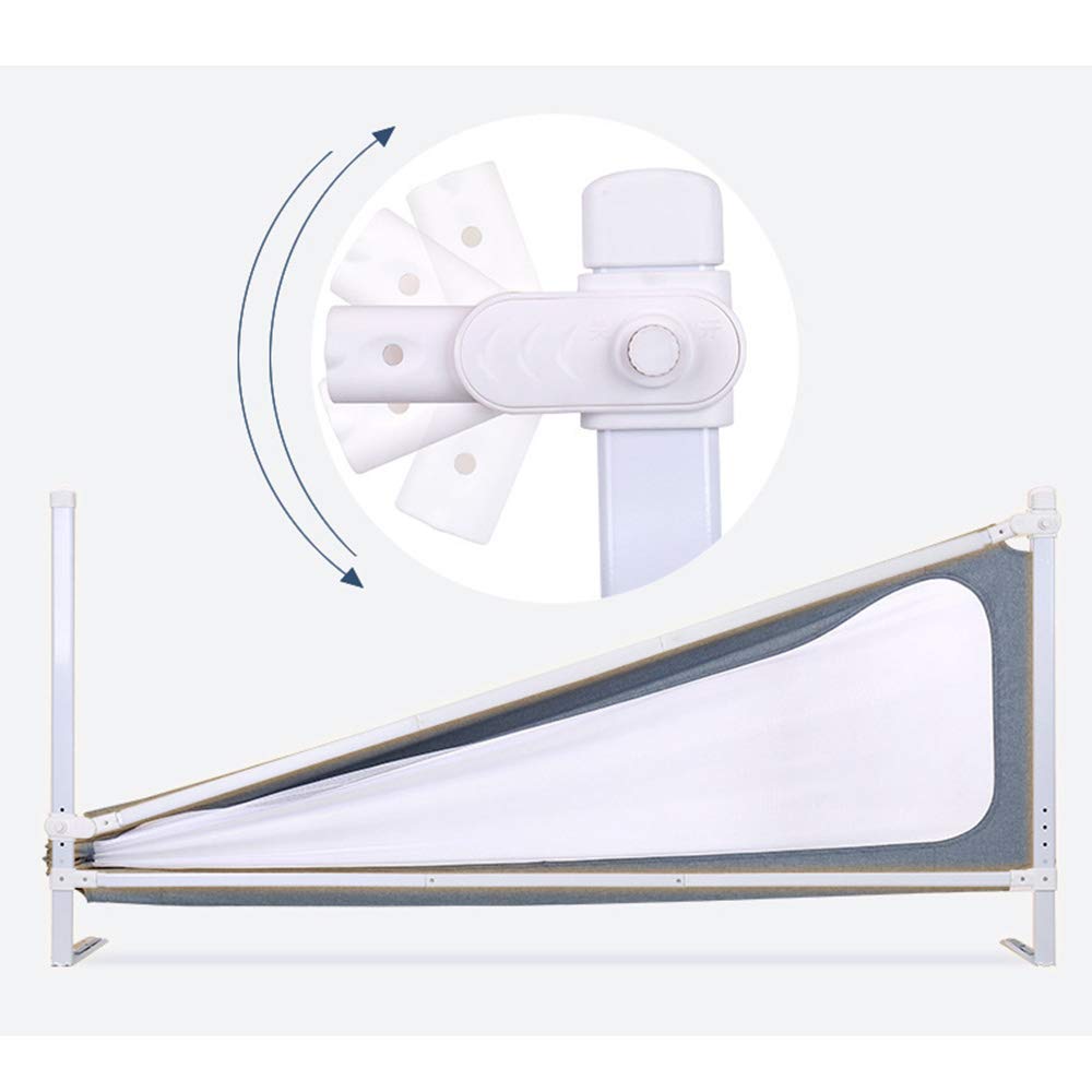 Barrera de seguridad para cama de bebé, portátil, transpirable, con funda extraíble, 220 x 68 cm, color rosa