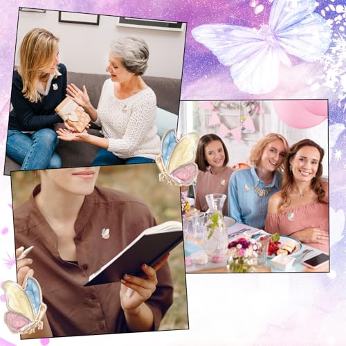 26pcs Butterfly Brooch Pins Bulk,2 Styles Butterfly Lapel Pin,Inspirational Gifts for Womenr,Mother's Day gifts,Teachers,Nurses,Colleagues4