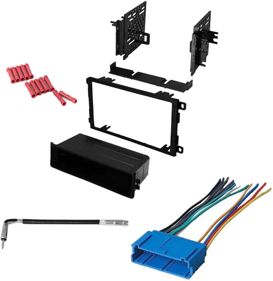 KIT677 Bundle with Car Stereo Installation Kit for Buick Century 1997 – 2005 in Dash Mounting Kit, Wire Harness, Antenna for Single or Double Din Radio Receiver (4 Item)