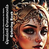 Opulent Ornaments Coloring Book: Fantasy Jewelry Illustrations for Adults (The Extravagant Crayon) B0D3V9GTZ9 Book Cover