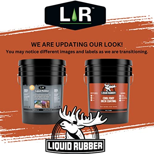 Liquid Rubber Cool Foot Deck Coating - Solar Protection Deck Paint, Non-Toxic Multi-Surface Decking Sealant, Easy To Apply, Neutral Beige, 5 Gallon #TOP5