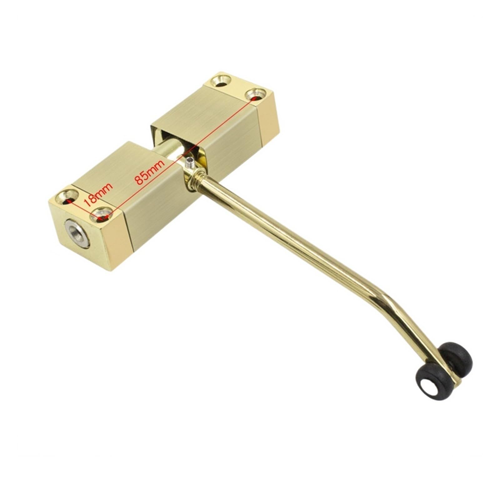 Bhytaf Gold Automatic Door Closer Door Closer Door Closing Device Buffer Silent Adjustable Door Closing Device Furniture Hardware Stainless Steel Automatic Spring Door Closer Door Opener(Color:gold)